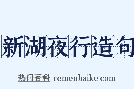 新湖夜行造句是什么意思的图片